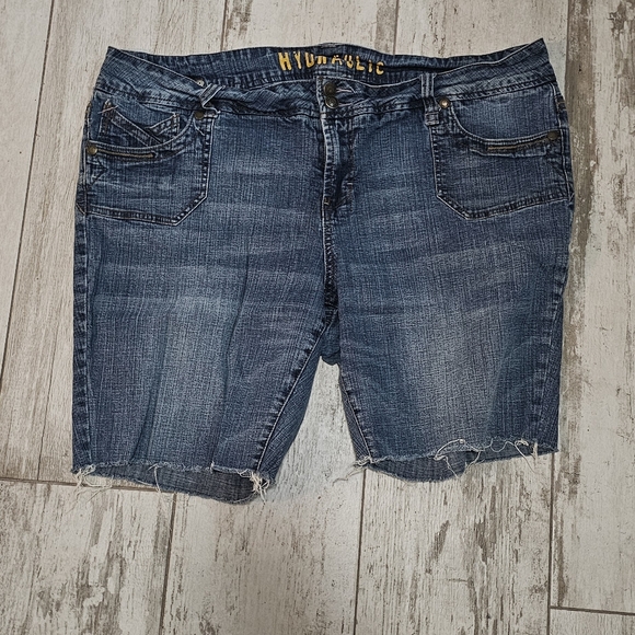 Hydraulic Pants - Hydraulic Women's Dark Blue Jean Bermuda Shorts 22